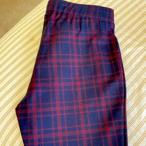 Talbots plaid slim leg pants